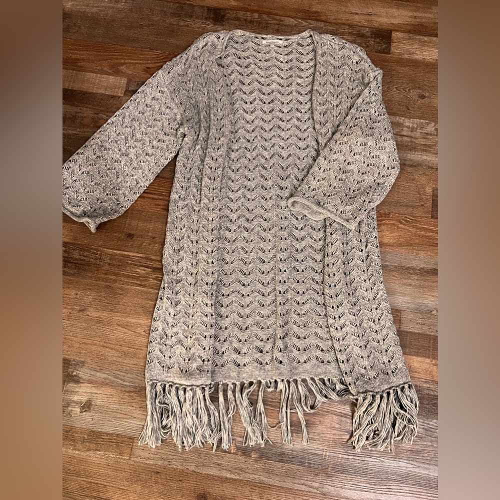 World Market Heather Grey cardigan Sweater One Size